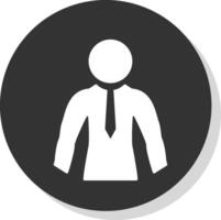 Businessman Glyph Grey Circle Icon vector