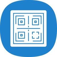 QR Glyph Curve Icon vector