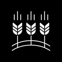 Wheat Glyph Inverted Icon vector