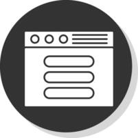 Process Glyph Grey Circle Icon vector