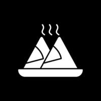 Samosa Glyph Inverted Icon vector