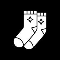 Socks Glyph Inverted Icon vector