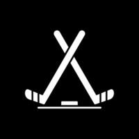 Ice Hockey Glyph Inverted Icon vector