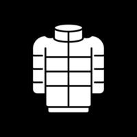 Puffer Coat Glyph Inverted Icon vector