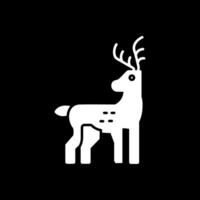 Reindeer Glyph Inverted Icon vector