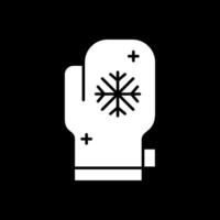 Mitten Glyph Inverted Icon vector