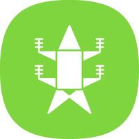 Electricity Glyph Curve Icon vector