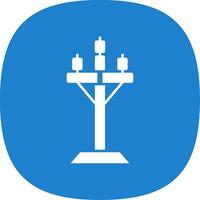 High Voltage Glyph Curve Icon vector