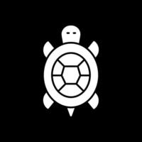 Turtle Glyph Inverted Icon vector