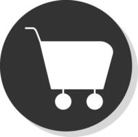 Cart Glyph Grey Circle Icon vector