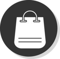 Shopping Bag Glyph Grey Circle Icon vector