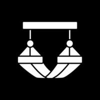 Hammock Glyph Inverted Icon vector