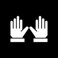 Gloves Glyph Inverted Icon vector