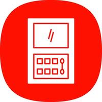 Makeup Kit Glyph Curve Icon vector