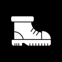 Boot Glyph Inverted Icon vector