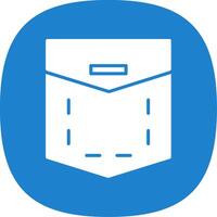 Pocket Glyph Curve Icon vector