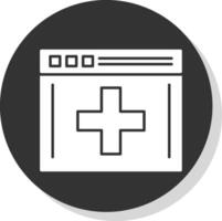 Medical App Glyph Grey Circle Icon vector