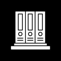Binder Glyph Inverted Icon vector