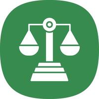 Law Glyph Curve Icon vector