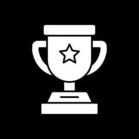 icono de glifo de trofeo invertido vector