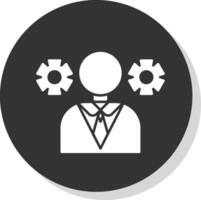 Management Glyph Grey Circle Icon vector