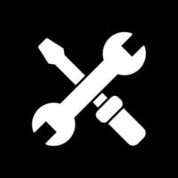 Tools Glyph Inverted Icon vector