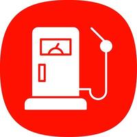 combustible glifo curva icono vector