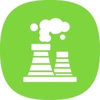 Air Pollution Glyph Curve Icon vector
