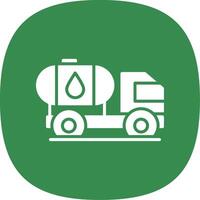 Tank Truck Glyph Curve Icon vector