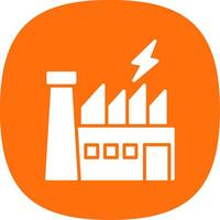 Power Plant Glyph Curve Icon vector