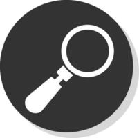 Search Glyph Grey Circle Icon vector