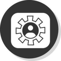 Setting Glyph Grey Circle Icon vector