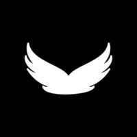 Wings Glyph Inverted Icon vector