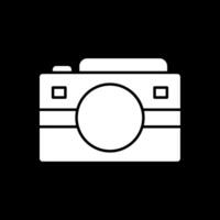 Camera Glyph Inverted Icon vector