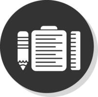 Clipboard Glyph Grey Circle Icon vector