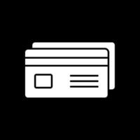 Debit Card Glyph Inverted Icon vector