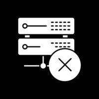 Delete Data Glyph Inverted Icon vector