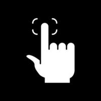 Finger Print Glyph Inverted Icon vector