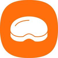 Steak Glyph Curve Icon vector