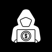 Money Laundering Glyph Inverted Icon vector