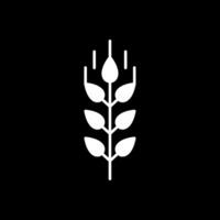 Wheat Glyph Inverted Icon vector