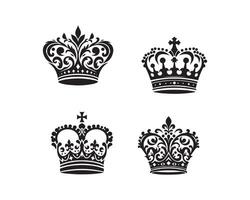 Crown silhouette icon graphic logo design vector