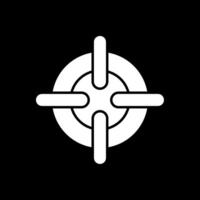 Target Glyph Inverted Icon vector