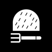 Haystack Glyph Inverted Icon vector