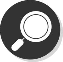 Search Glyph Grey Circle Icon vector