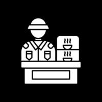 Canteen Glyph Inverted Icon vector