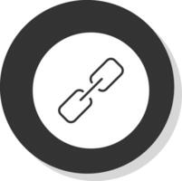 Link Glyph Grey Circle Icon vector