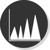 Graph Glyph Grey Circle Icon vector