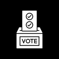 Ballot Glyph Inverted Icon vector