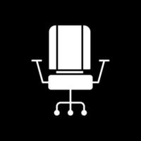 Chair Glyph Inverted Icon vector